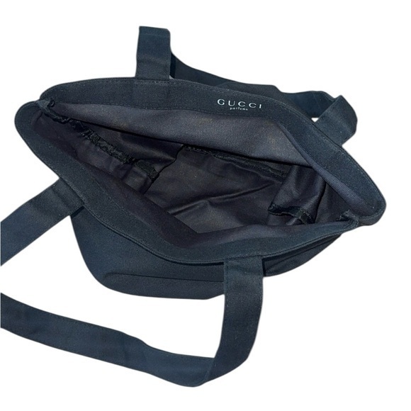 Gucci Guilty Logo Black Cotton Canvas Shopper Tote Bag - Picture 3 of 6